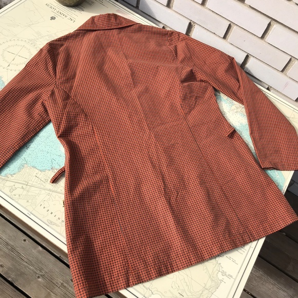 Y2K Groggy Orange and Grey Patterned Jacket - Picture 6 of 7